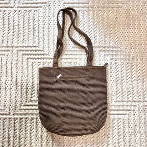 The Sak Brown Crochet Tote Bag